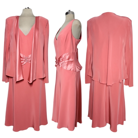 MONTAGE OCCASIONS  Luxury Pink  Formal dress with Jacket  Size 14 - Picture 1 of 16